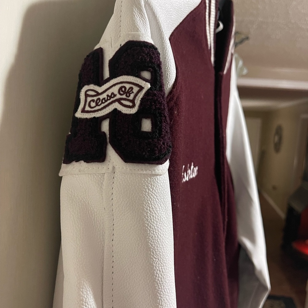 New Balfour Large Leather Letterman Jacket Gem